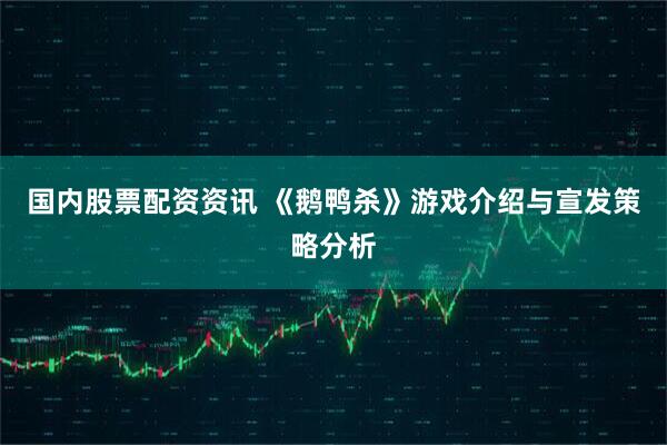 国内股票配资资讯 《鹅鸭杀》游戏介绍与宣发策略分析